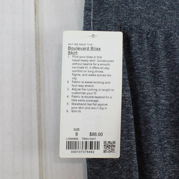 LULULEMON Boulevard Bliss Skirt Size 8 - Picture 8 of 10